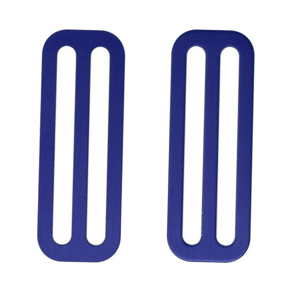 Scuba Diving Aluminum Webbing Weight Belt Keeper 2 Pairs, Blue