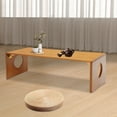 thumbnail image 4 of 39.3x14.5x11.8in Folding Coffee Table, Japanese Floor Table Bamboo Low Table for Meditation Japanese Tea Tables for Sitting on The Floor No Assembly Portable Altar Tables for Tatami Living, 4 of 23