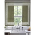 thumbnail image 3 of Sheer Curtains 72 Inches Long, Olive Green Greek Key Light Filtering Window Curtains for Living Room, Geometric Greece Ancient Farmhouse Geo Rod Pocket Voile Sheer Curtain Drapes, 52"Wx72"L, 2 Panels, 3 of 8