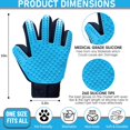 thumbnail image 2 of Upgrade Pet Grooming Gloves, Grooming Gloves for Dogs, Cats, Rabbits & Horses with Long and Short Hair, Efficient Pets Hair Remover Mittens - 1 Pair (Sky Blue), 2 of 14
