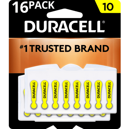Duracell Hearing Aid Batteries with Easy-Fit Tab Size 10 16 (Hearing Aid Batteries Size 10 Best Price)