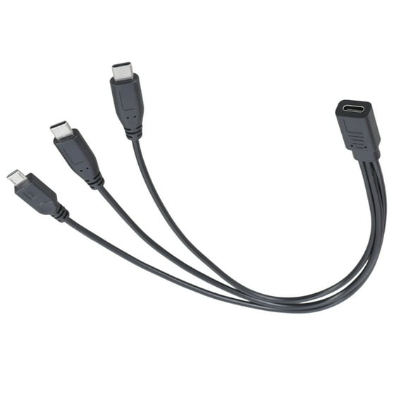 USB C Female to 2 Type-C 5Pin USB Male Splitter Cable Charging Adapter Cord Cable for Phone Tablet (Only for Charging)