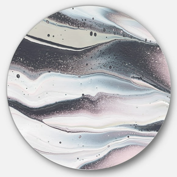 Designart 'Circle Marble II' Geometric Metal Circle Wall Art - Disc of 36