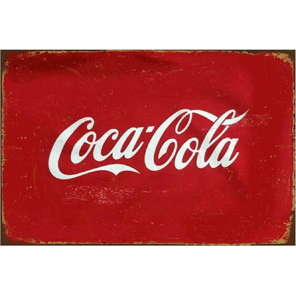 Retro Tin Sign Metal Poster Vintage Wall Decor Red Coca Cola Coke for Pub Restaurants Cafe Club Plaque Man Cave Wall 8x12 Inch