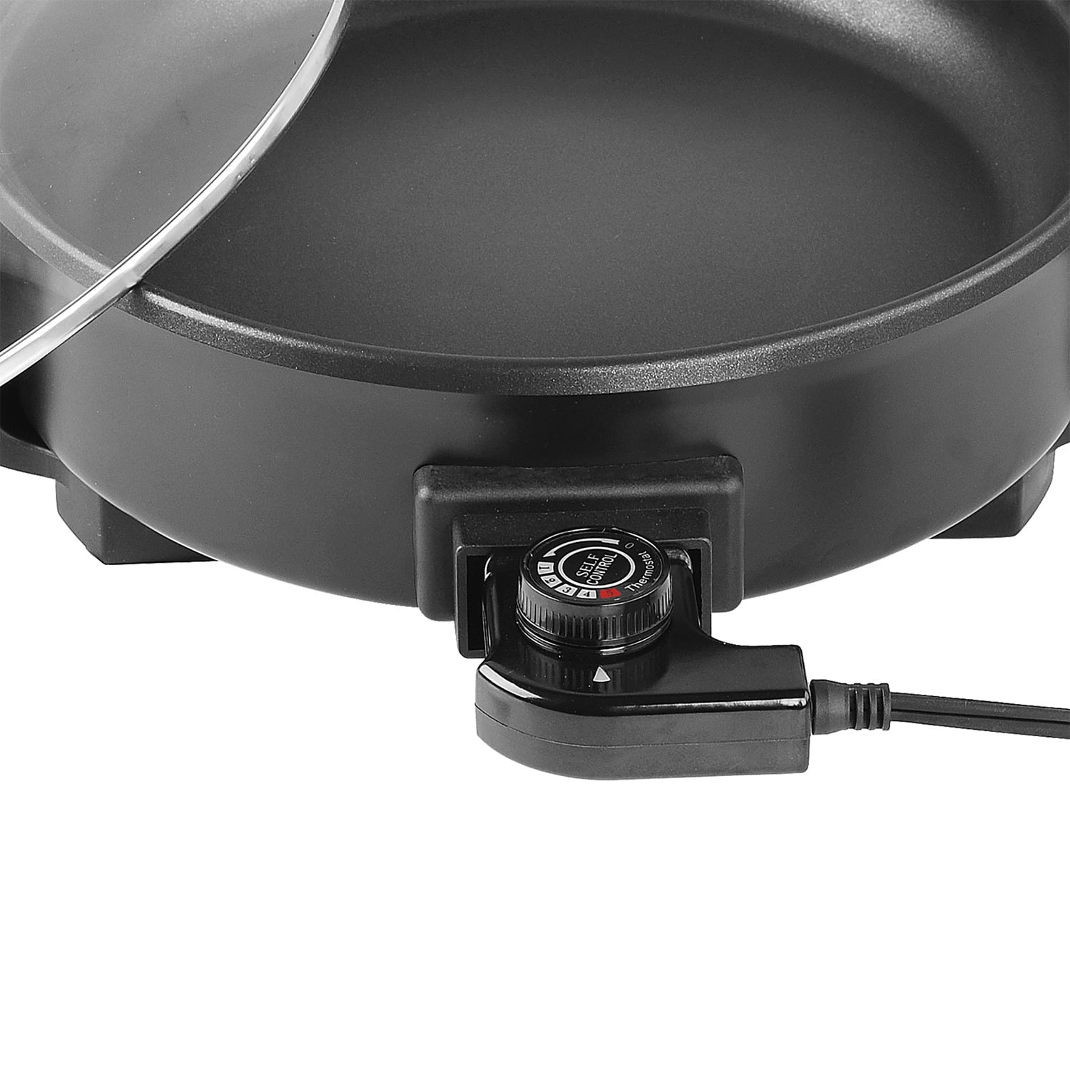 Brentwood 12-Inch Round Nonstick Electric Skillet with Vented Glass Lid, SK-67BKPT