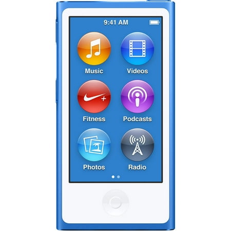 Apple iPod Nano 7th Generation 16GB Blue (Current Model) (MKN02LL/A) ,  Like New-No Retail (Best Current Guitar Players)