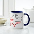 thumbnail image 4 of CafePress - Lone Wolf Logo (Red/Gray) Mugs - 11 oz Ceramic Mug - Novelty Coffee Tea Cup, 4 of 4