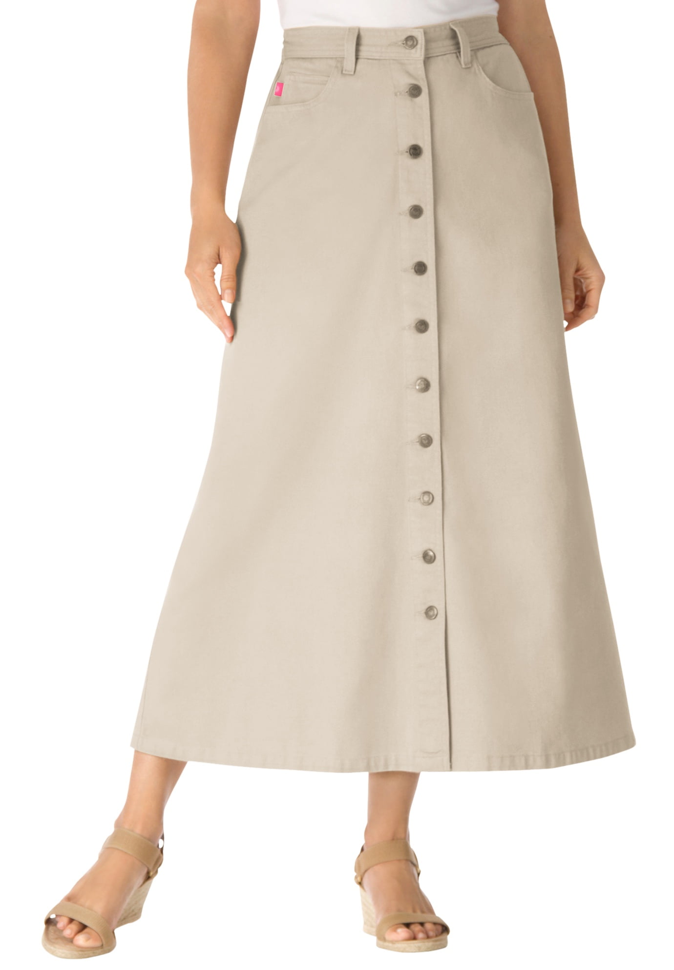 walmart long denim skirts