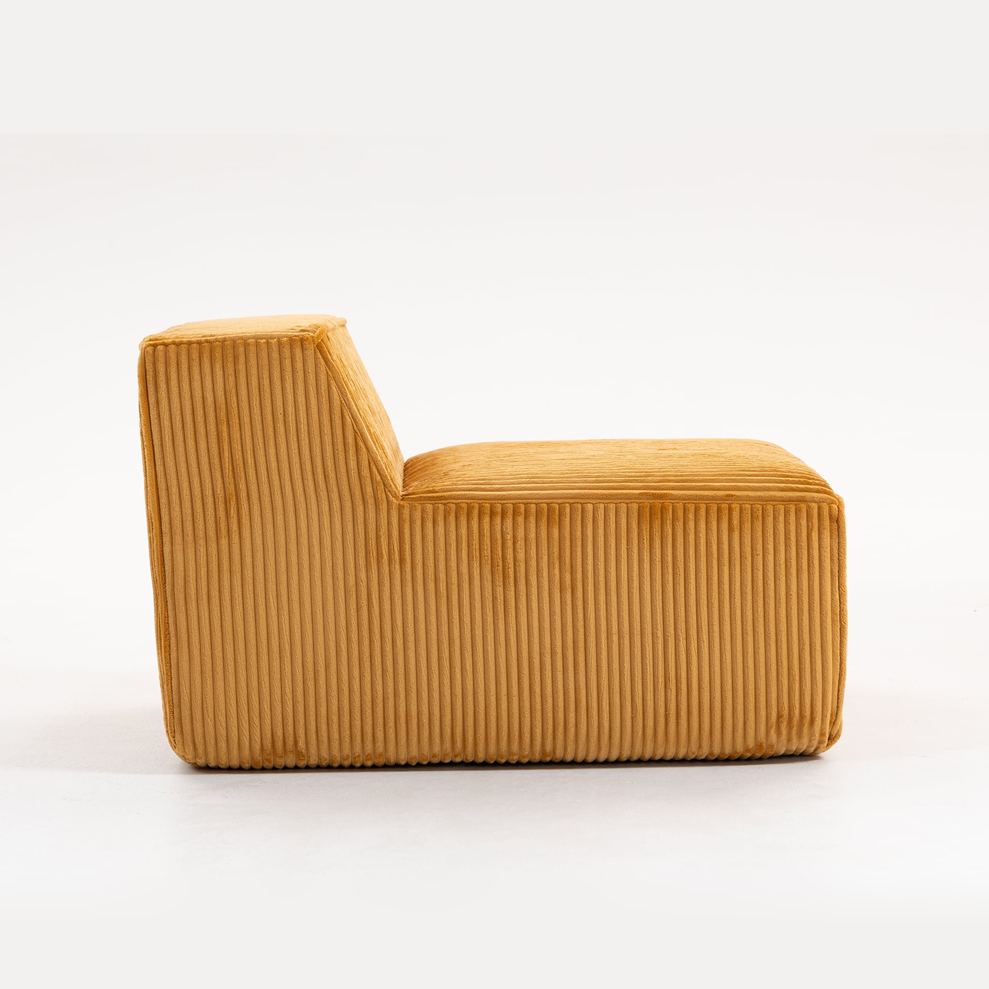 Demi Bonn 111" Modular Sectional Sofa Couchesk, Corduroy 3 Seat Couch Memory Foam Couches for Living Room, Cloud Couch, Orange