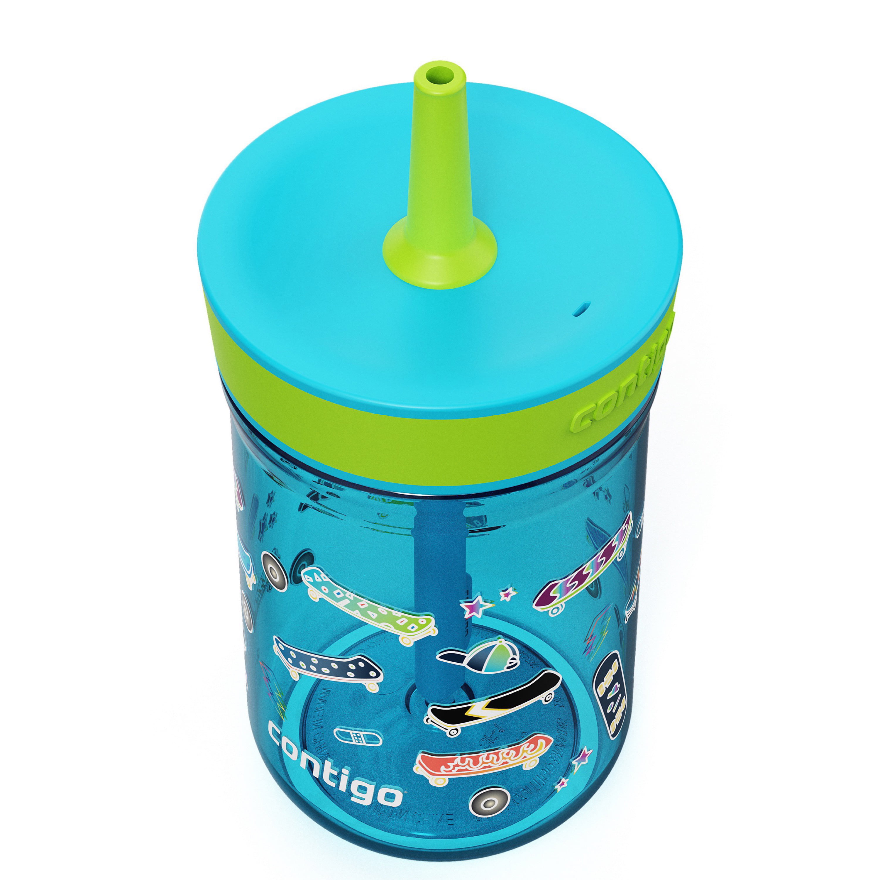 Contigo Kids' Leighton Straw Tumbler with Spill-Proof Leak-Proof Lid, 14  oz. 