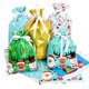 thumbnail image 2 of Bolsas de regalo navideñas con cordón de 42/31 cm, diseño de Papá Noel, grandes, doradas y plateadas, para galletas, dulces, para Navidad, 5 unidades, 2 of 5