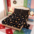 thumbnail image 2 of Manfei Winter Holiday Bed Sheets,Kawaii Christmas Snowman Full Size Sheets,4 Pieces,1 Flat Sheet,1 Fitted Sheet and 2 Pillowcases, 2 of 6