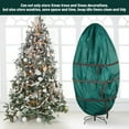 thumbnail image 6 of M Buder Artificial Christmas Tree Storage Bag, Dark Green 30x58 inches / 76.2x147.3 cm, Multi-Function Windproof Rainproof 420D Oxford Cloth Dust Cover for Upright Trees, Heavy Duty Zip, 6 of 9