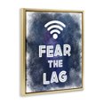 thumbnail image 3 of Stupell Industries Fear The Lag Gamer Splash Gold Framed Floater Canvas Wall Art, design by Marcus Prime, 3 of 9