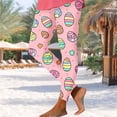 thumbnail image 2 of DDAPJ pyju Easter Leggings for Women Bunny Eggs Print Yoga Pants Buttery Soft Casual Tights Novelty Holiday Bottoms Purple S, 2 of 6