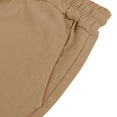 thumbnail image 4 of Fashion YLSDY Mens Shorts Solid Color Casual Drawstring Summer Beach Short Pants Lightweight Elastic Waist Comfy Outdoor Shorts Khaki M, 4 of 9