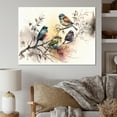 thumbnail image 2 of Designart Multicolor Birds On Plum Blossoms Tree XIX Canvas Wall Art, 2 of 5