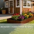 thumbnail image 5 of 4W Galvanized Steel Garden Edging, 6" x 19.69' Corrugated Landscape Border, Flexible Lawn and Yard Edging Strip for Flower Beds and Tree Rings, Rust, 5 of 9