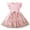 Pink, variant on Toddler Girls Floral Embroidered Dress With Bow Detail Flutter Sleeves Party