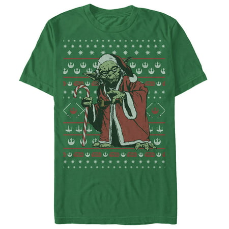 Star Wars Men's Yoda Ugly Christmas Santa T-Shirt