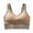 Khaki, variant on Darzheoy Sports Bras for Women 1 Bra For Girls V Neck Cami Vest Padded Seamless Bralette Straps Sleeping Bras Push Up Tank Tops Underwear One Size