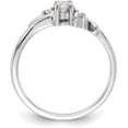 thumbnail image 2 of 14k White Gold Polished AA Diamond ring - Ring Size 6.0 Natural Diamonds - 1.5gm, 2 of 8
