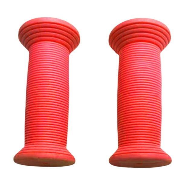 2 piezas de empuñaduras de manillar para niños, cubiertas para manillar de bicicleta infantil con absorción de impactos Rojo