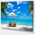 thumbnail image 3 of Design Art - Turquoise Beach with Chairs, 3 of 4