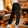 thumbnail image 6 of XINPING Halloween Sweatpants Women 2026 Loose Fit High Waisted Baggy Joggers Pants Casual Fall Novelty Lounge Bottoms Pockets Cute Y2K Joggers with Pockets Party Daily Wear, 6 of 7