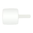 thumbnail image 1 of Espejo de mano único con mango, espejo de mano cuadrado, espejo de mano de un solo lado para mujeres y hombres 6.3" W x 11" L blanco, 1 of 7