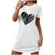thumbnail image 2 of Camisón corto extragrande para mujer, estampado, cuello redondo y manga corta, de poliéster., 2 of 4