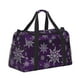 thumbnail image 2 of Fotbe Snowflake Gradient Purple Bolsa de Viaje con Estampado, Bolsa de Fin de Semana para Mujer con Compartimento para Zapatos, Bolsa de Gimnasio con Bolsillo Húmedo, 2 of 7