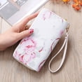 thumbnail image 2 of zttd fashion trend solid color long rose pattern women' s card bag wallet a, 2 of 2