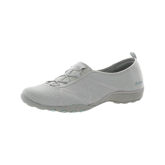 Skechers Women's Shoes Breathe Easy a Look Mary Jane Flat Casual Sneakers Slip on Knit Mesh Air Cushioned Memory Foam Comfortable Walking
