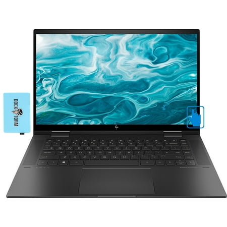 HP Envy x360 60Hz 15.6" FHD IPS Touchscreen 2-in-1 Laptop (AMD Ryzen 7 5825U 8-Core, 8GB RAM, 2TB PCIe SSD, AMD Radeon, Backlit KYB, Active Pen, WiFi 6, BT 5.2, HD Webcam, Win 11 Home) with Hub