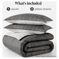 thumbnail image 4 of Bare Home Goose Down Alternative Comforter Set - 3 Piece Set - King/Cal King, Grid - Gray/White, 4 of 4