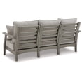 thumbnail image 5 of Signature Design by Ashley Visola Outdoor Fabric Sofa with Cushion in Gray, 5 of 7
