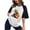 White, variant on DailyTrove Women's Graphic Baseball Tee - Short Sleeve Casual Top, Playful for Summer & Gatherings