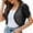 B-Black, variant on 2025 Women Fashion Solid Cropped Cardigan Fold Short Sleeve Loose Plus Size Womens Sweaters Cardigan Beach Holiday Short Womens Light Sweaters Tops