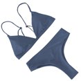 thumbnail image 2 of LoyisViDion Women Swimsuits On Clearance Women Bandeau Padded Push Up Swimsuit Swimwear Beachwear Swimwear Bikini Set Navy 6(M), 2 of 3