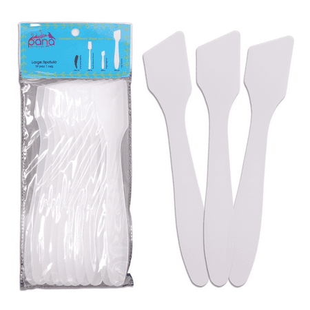 Pana 10 Pieces Large Cosmetic Sample Spatulas for Facial Cream Mask Spatula or Mixing- Frosted White