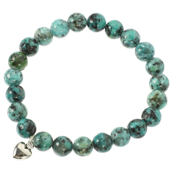 Soimiss Natural Stone Beads Bracelet for Decoration Green Color Elegant Design Simple Style Adjustable Size