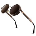 thumbnail image 1 of GQUEEN Gafas de Sol Retro Redondas Círculo Steampunk Polarizadas UV400, 1 of 6