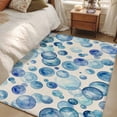 thumbnail image 4 of Blue Bubble Area Rugs 2.7'x5', Washable Small Throw Rugs for Kitchen Bedroom, Watercolor Ocean Bubble Summer Beige Indoor Outdoor Rug Non-Slip Low Pile Carpet Runner Reversible Floor Mats, 4 of 8