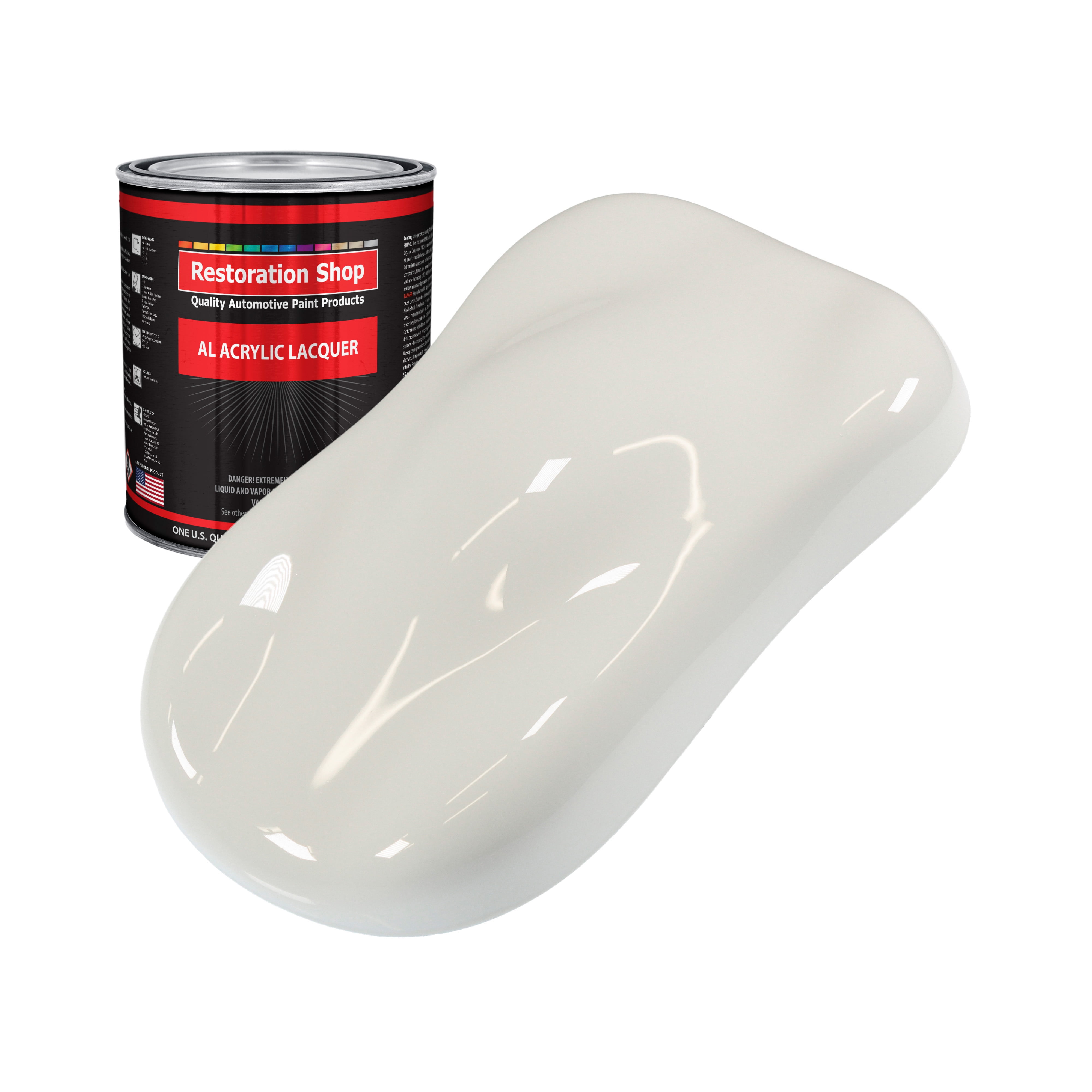 Restoration Shop Wispy White Acrylic Lacquer Auto Paint Quart Paint Color Only