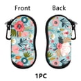 thumbnail image 2 of Decorative Flower Pattern Glasses Storage Bag Secure Zippers Closures Travel Eyeglass Protectors For Daily Essential, 2 of 3