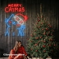 thumbnail image 3 of Glowneon Merry Catmas Neon Sign, Cat Christmas Led Light, Cat Line Art Decor Sign, Cat Xmas Sign, 3 of 4