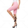 thumbnail image 2 of COUVER Women Ultra Stretchy Classic 5 Pocket Jeggings Bermuda Shorts Light Pink S, 2 of 8