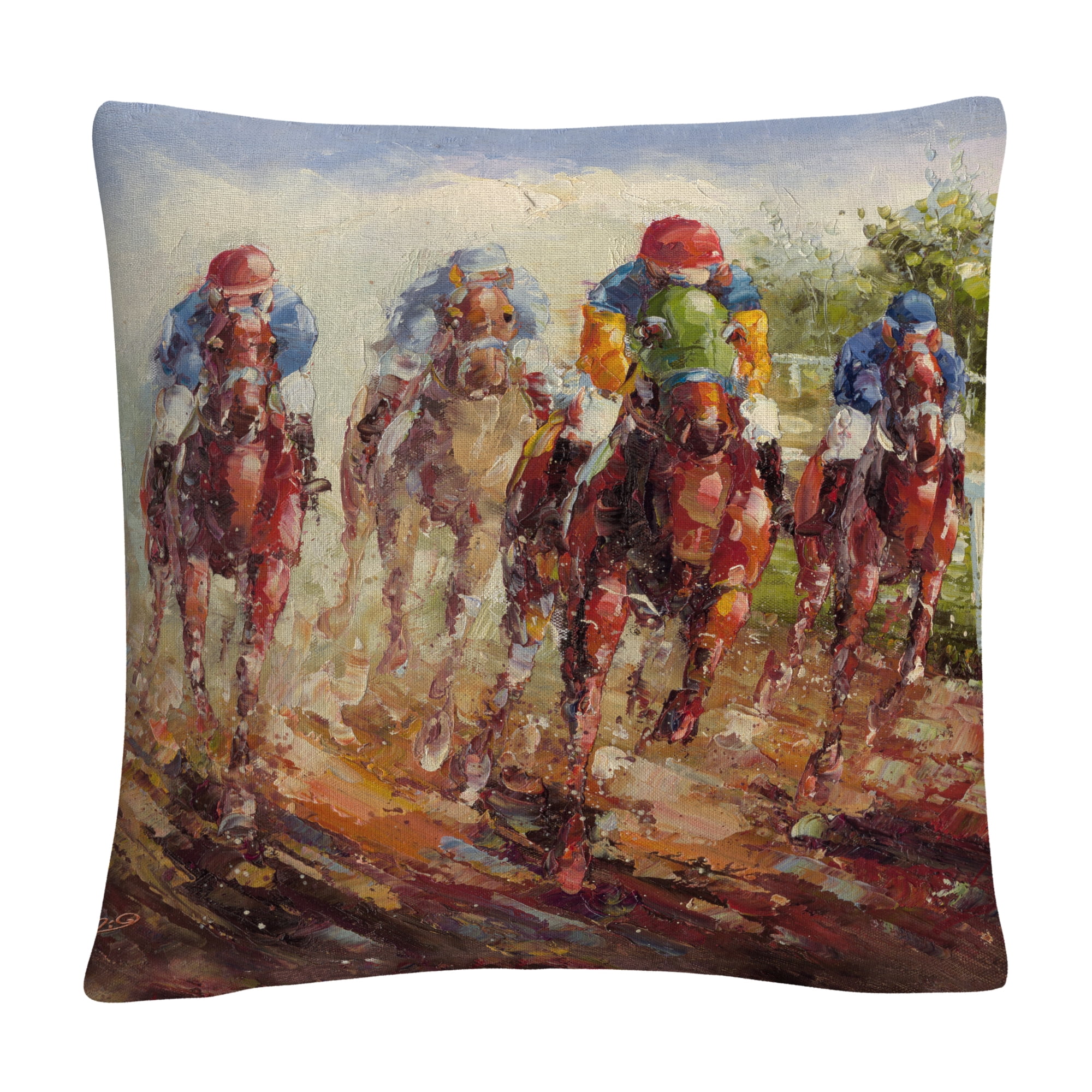 Rio 'Kentucky Derby' 16 X 16 Decorative Throw Pillow