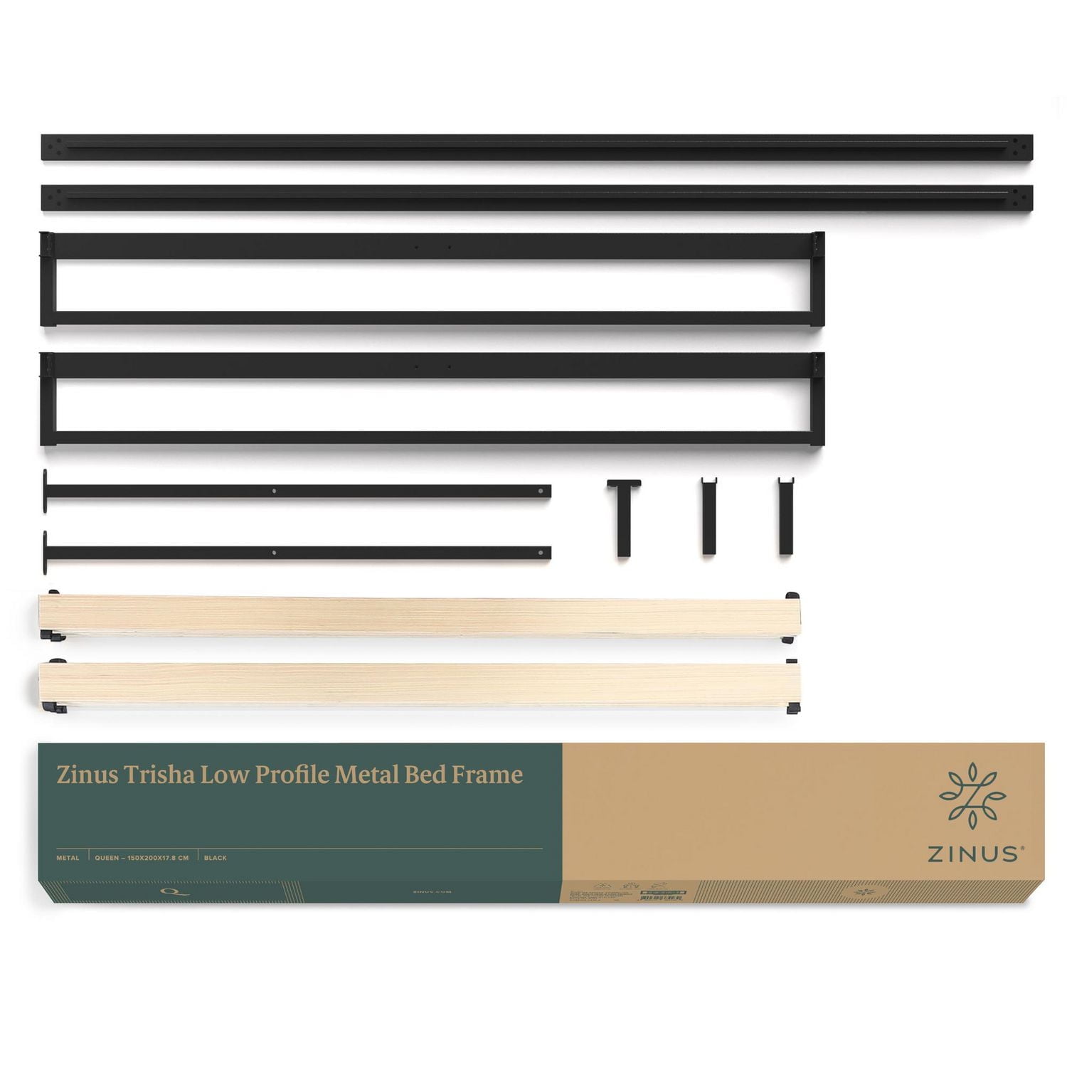 Cadre de lit plateforme en métal robuste Zinus Trisha 7 pouces avec tête de lit